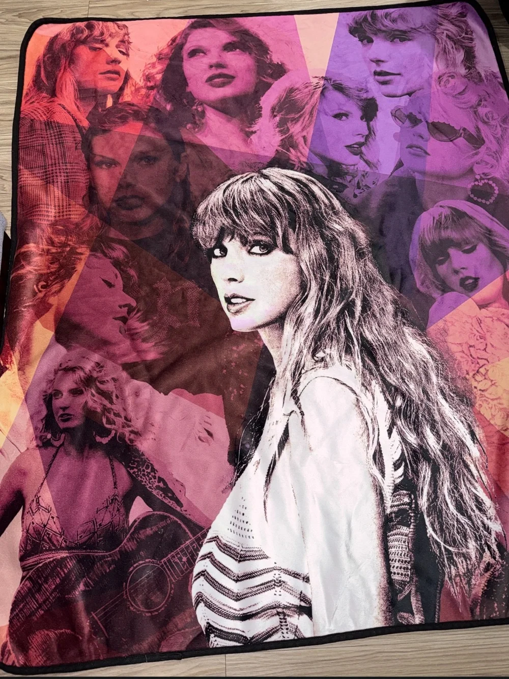 Taylor Swift Eras Tour Multicolor Portrait Throw Blanket -